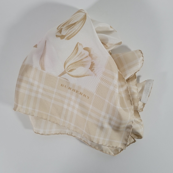 BURBERRY MINI SCARF 100% SILK - Picture 7 of 8